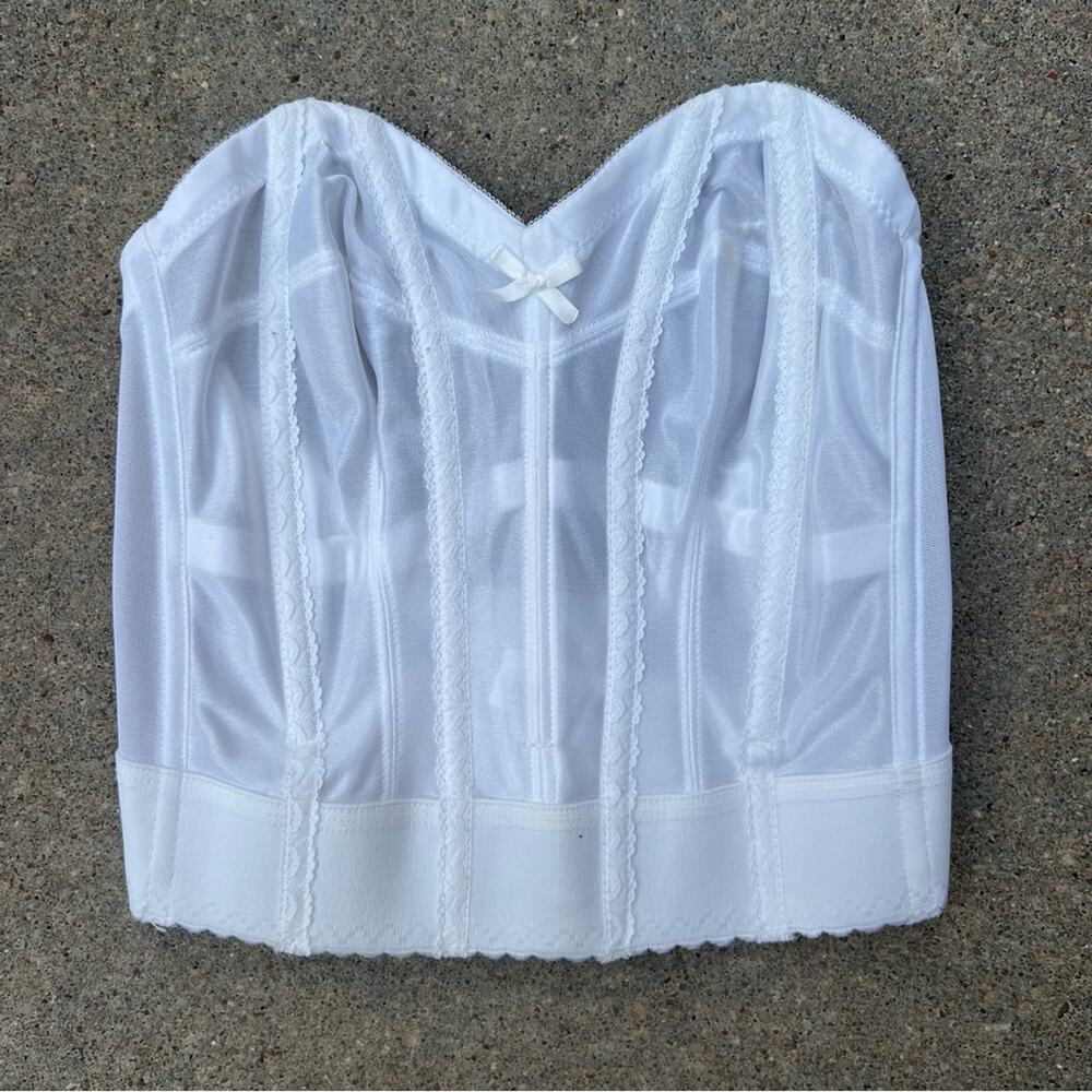 Vintage 60s 70s Wynette by Valmont White Ivory Bustier 32C Style 737